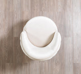 Scarlett Ivory Velvet Chair in living room setting