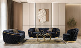 Side view showcasing the chair's elegant silhouette and velvet upholstery