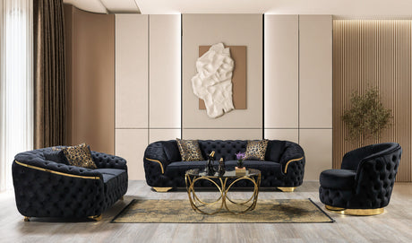 Side view showcasing the chair's elegant silhouette and velvet upholstery