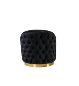 Back view of Scarlett Chair displaying sleek design and black velvet fabric