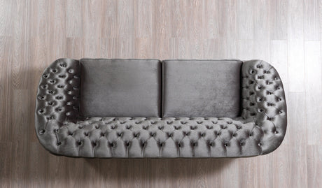 main view of sofa showing legs