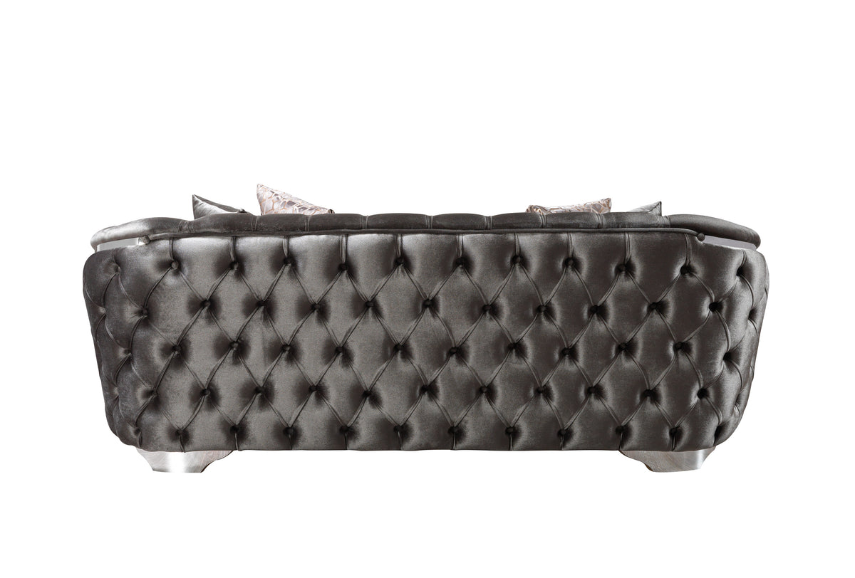 Lupino Gray Velvet Loveseat 79" view 12