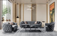 Chloe Gray Velvet Sofa main view