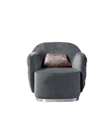 Chloe Gray Velvet Sofa main view