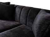 Santana Black Velvet Loveseat view 12