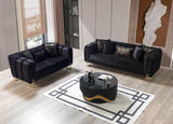 Ella Black Velvet Sofa & Loveseat
