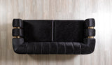 Santana Black Velvet Sofa view 9
