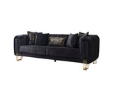 Ella Black Velvet Sofa & Loveseat
