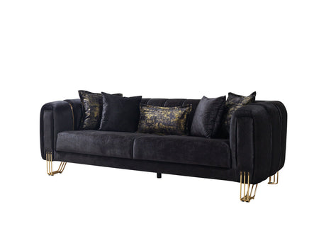 Additional angle of loveseat and sofa