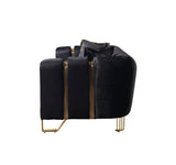 Ella Black Velvet Sofa & Loveseat