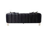 Ella Black Velvet Sofa & Loveseat