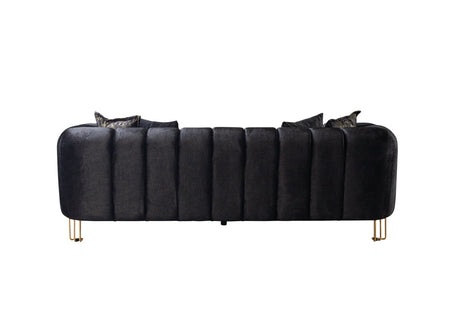Top view of Ella Velvet Sofa cushions