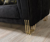 Ella Black Velvet Sofa & Loveseat