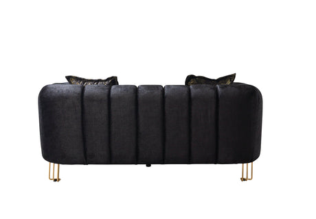 Angle showing sofa and loveseat profile