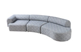 room view featuring curved sectional
