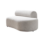 side view of Esmeralda Stone Boucle 3-Piece Curved Sectional sectional sofa