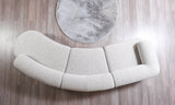 main view of Esmeralda Stone Boucle 3-Piece Curved Sectional sectional sofa