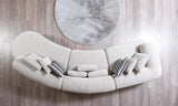 main view of Esmeralda Stone Boucle 3-Piece Curved Sectional sectional sofa