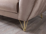 main view of Bianka Coffee Velvet Sofa & Loveseat furniture