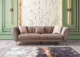main view of Bianka Coffee Velvet Sofa & Loveseat furniture
