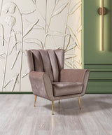 main view of Bianka Coffee Velvet Sofa & Loveseat furniture