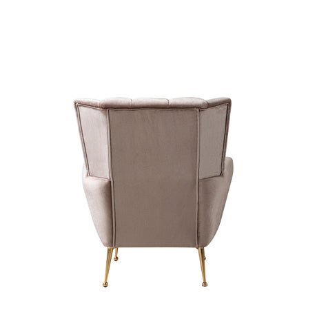 Back view of Bianka Velvet Coffee Chair with smooth velvet finish