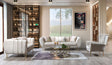 Bianka Ivory Velvet Sofa and Loveseat set main view