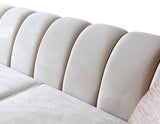 Velvet texture close-up on loveseat