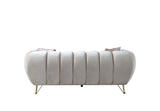 Side view of loveseat