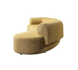 Up-close of curved chaise corner detail