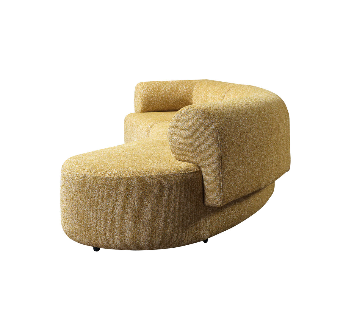 Up-close of curved chaise corner detail