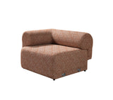 Esmeralda Orange Boucle 3-Piece Curved Sectional Sofa main view