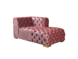 Room gallery with Seva Pink Velvet Double Chaise 138" Sectional sofa