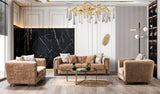 Ameena Coffee Boucle Sofa 93" & Loveseat 71"