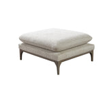 Alexis Ivory Linen 3-Piece Curved 126" Sectional Sofa with Ottoman main view