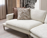 Detailed view of seating cushions on Alexis sectional