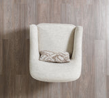 Alexis Ivory Linen Upholstered Chair in styled room setting