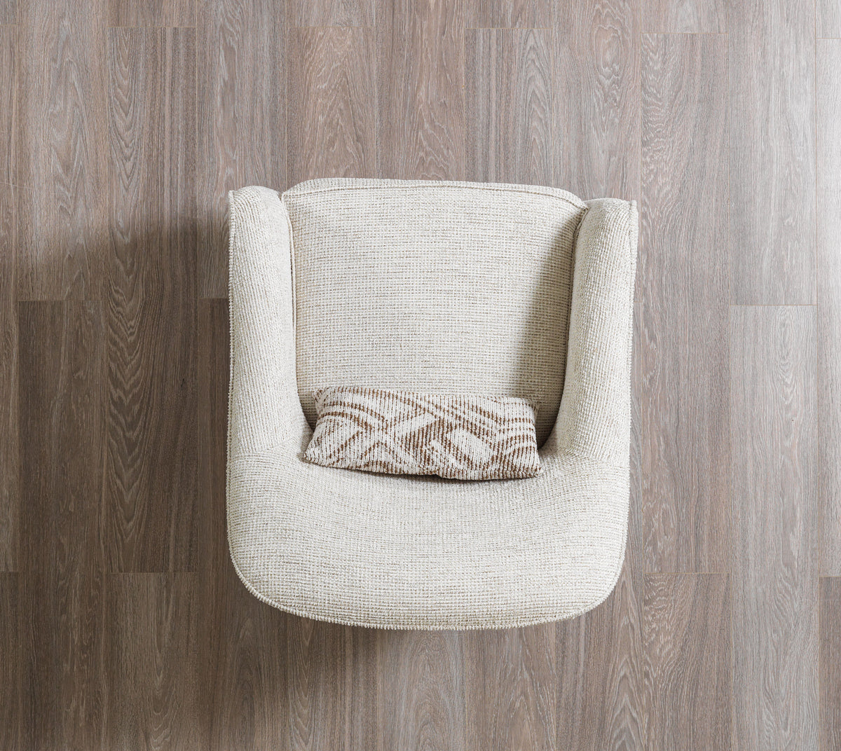 Alexis Ivory Linen Upholstered Chair in styled room setting