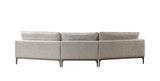 Room angle showcasing Alexis ivory linen sectional in living space