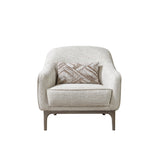 Back view of Alexis Ivory Linen Upholstered Chair