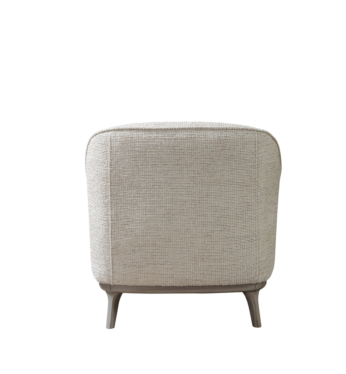 Close-up of ivory linen upholstery on Alexis Chair
