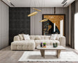 Lili Sand Boucle sectional sofa main view