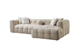 Lili Sand Boucle RAF sectional sofa room view