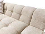 Lili Sand Boucle RAF sectional sofa side view