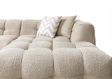 Lili Sand Boucle RAF sectional sofa detail view