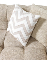 Lili Sand Boucle RAF sectional sofa detail view