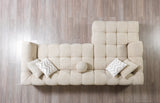Lili Sand Boucle sectional sofa detailed close-up