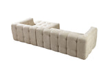 Lili Sand Boucle RAF sectional sofa main view