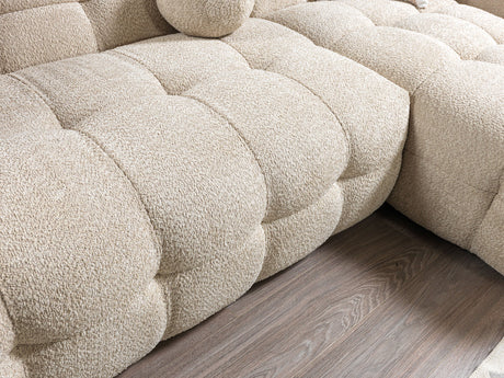Lili Sand Boucle RAF sectional sofa main view