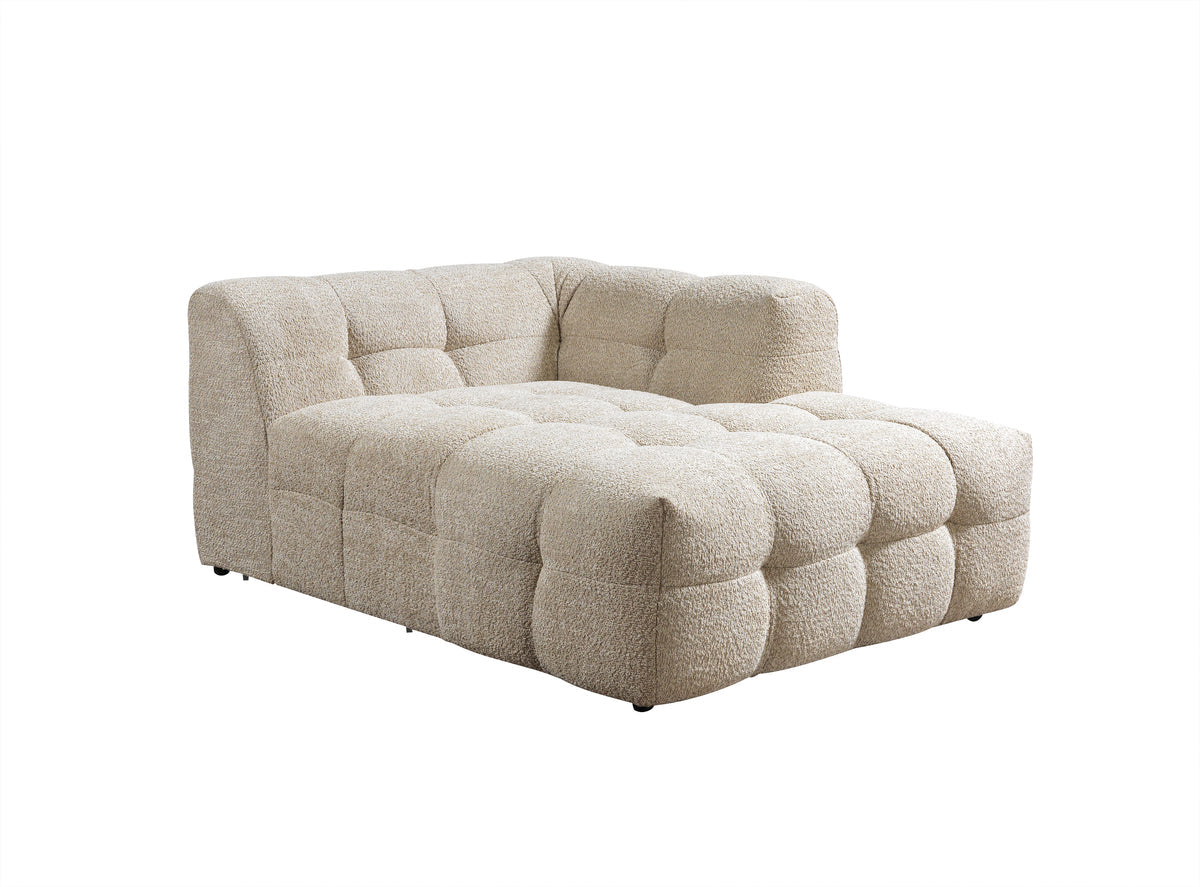 Lili Sand Boucle RAF sectional sofa detail view